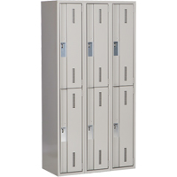 Casiers robustes Concorde, 2 niveaux, Bloc de 3, 36" x 18" x 72", Acier, Gris, Soud&eacute; (assembl&eacute;) Les Distributions ICE