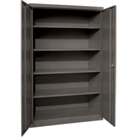 Armoires de rangement Hi-Boy profondes, Acier, 4 Tablettes, 72" h x 36" la x 24" P, Charbon Les Distributions ICE