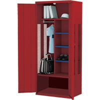 Casier de luxe pour &eacute;quipement, Acier, 36" la x 24" p x 72" h, Rouge Les Distributions ICE