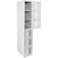 Clean Line Lockerettes, 6 -tier, 18" x 72" x 12", Steel Les Distributions ICE