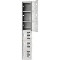 Clean Line Lockerettes, 6 -tier, 18" x 72" x 12", Steel Les Distributions ICE