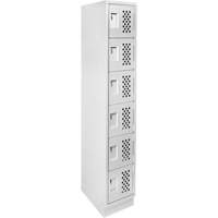 Petit casier perfor&eacute; Clean-Line, 6 niveaux, 15" x 72" x 12", Acier Les Distributions ICE