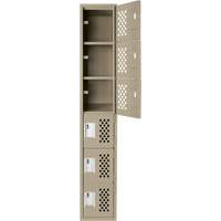 Petit casier perfor&eacute; Clean-Line, 6 niveaux, 12" x 72" x 12", Acier Les Distributions ICE