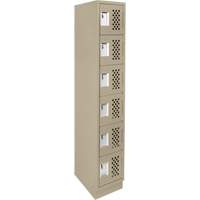 Petit casier perfor&eacute; Clean-Line, 6 niveaux, 12" x 72" x 12", Acier Les Distributions ICE