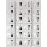 Petits casiers Clean Line, 6 niveaux, Bloc de 4, 18" x 72" x 12", Acier Les Distributions ICE