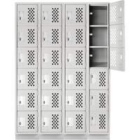Casiers &eacute;conomiques perfor&eacute;s et assembl&eacute;s Clean Line, 6 niveaux, Bloc de 4, 18" x 72" x 12", Acier Les Distributions ICE