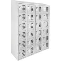 Casiers &eacute;conomiques perfor&eacute;s et assembl&eacute;s Clean Line, 6 niveaux, Bloc de 4, 18" x 72" x 12", Acier Les Distributions ICE