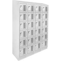 Casiers &eacute;conomiques perfor&eacute;s et assembl&eacute;s Clean Line, 6 niveaux, Bloc de 4, 18" x 72" x 12", Acier Les Distributions ICE