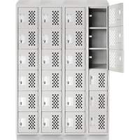 Casiers &eacute;conomiques perfor&eacute;s et assembl&eacute;s Clean Line, 6 niveaux, Bloc de 4, 18" x 72" x 12", Acier Les Distributions ICE