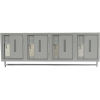 Wall Hung Lockers - Heavy Duty, Bank of 4, 18" x 12" x 12", Steel Les Distributions ICE