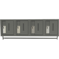 Wall Hung Lockers - Heavy Duty, Bank of 4, 18" x 12" x 12", Steel Les Distributions ICE