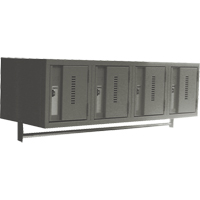Wall Hung Lockers - Heavy Duty, Bank of 4, 18" x 12" x 12", Steel Les Distributions ICE