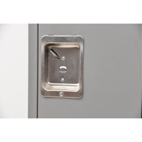 Assembled Lockers, 2 -tier, 12" x 18" x 72", Steel, Grey, Rivet (Assembled) Les Distributions ICE