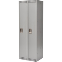 Lockers, Bank of 2, 24" x 18" x 72", Steel, Grey, Knocked Down Les Distributions ICE