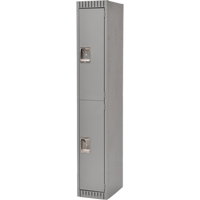 Lockers, 2 -tier, 12" x 18" x 72", Steel, Grey, Knocked Down Les Distributions ICE