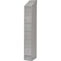 Lockers, 6 -tier, 12" x 18" x 86", Steel, Grey, Knocked Down Les Distributions ICE