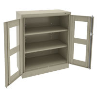 Armoire &agrave; hauteur de comptoir C-Thru, Acier, 2 Tablettes, 42" h x 36" la x 18" p Les Distributions ICE