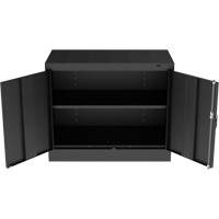 Standard Desk-High Cabinet, Steel, 30" H x 36" W x 18" D, Black Les Distributions ICE