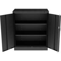 Standard Counter-High Cabinet, Steel, 2 Shelves, 42" H x 36" W x 18" D, Black Les Distributions ICE