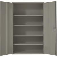 Armoire de rangement Hi-Boy tr&egrave;s large, Acier, 4 Tablettes, 72" h x 48" la x 24" P, Gris Les Distributions ICE
