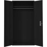 Armoire garde-robe, Acier, 36" la x 18" p x 72" h, Noir Les Distributions ICE