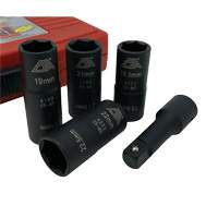 Flip Socket Kit, 5 Pieces, 1/2" Drive Size Les Distributions ICE