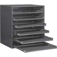 Armoire de rangement &agrave; cloisons, Acier, 6 compartiments, 20-5/16" la x 15-15/16" p, 21-7/8" h, Gris Les Distributions ICE