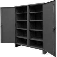Extra Heavy-Duty Cabinet, Steel, 8 Shelves, 78" H x 72" W x 24" D, Grey Les Distributions ICE