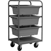 Mobile Tub Rack, Double-sided, 3 bins, 26" W x 18" D x 42" H Les Distributions ICE