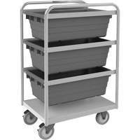 Mobile Tub Rack, Double-sided, 3 bins, 26" W x 18" D x 42" H Les Distributions ICE
