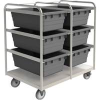 Mobile Tub Rack, Double-sided, 6 bins, 26" W x 36" D x 42" H Les Distributions ICE