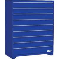 Armoire &agrave; tiroirs modulaire, 9 tiroirs, 24" la x 24" p x 60" h, Bleu Les Distributions ICE