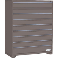 Armoire &agrave; tiroirs modulaire, 9 tiroirs, 24" la x 24" p x 60" h, Gris Les Distributions ICE