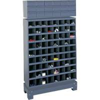 Unit&eacute; de stockage modulaire pour petites pi&egrave;ces, Acier, 18 tiroirs, 33-3/4" x 12-1/4" x 58-5/8", Gris Les Distributions ICE
