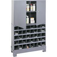 Unit&eacute; de stockage modulaire pour petites pi&egrave;ces, Acier, 0 tiroirs, 33-3/4" x 12-1/4" x 53-1/2", Gris Les Distributions ICE