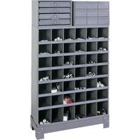 Unit&eacute; de stockage modulaire pour petites pi&egrave;ces, Acier, 13 tiroirs, 33-3/4" x 12-1/4" x 59", Gris Les Distributions ICE