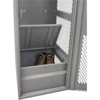 Casier pour &eacute;quipement avec porte, Acier, 24" la x 24" p x 72" h, Gris Les Distributions ICE