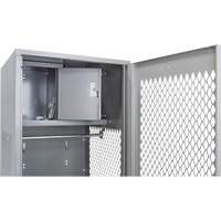 Casier pour &eacute;quipement avec porte, Acier, 24" la x 24" p x 72" h, Gris Les Distributions ICE