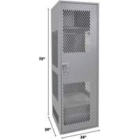 Casier pour &eacute;quipement avec porte, Acier, 24" la x 24" p x 72" h, Gris Les Distributions ICE