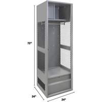 Casier pour &eacute;quipement, Acier, 24" la x 24" p x 72" h, Gris Les Distributions ICE