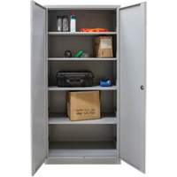 Armoires de rangement Hi-Boy, Acier, 4 Tablettes, 72" h x 36" la x 18" P, Gris Les Distributions ICE