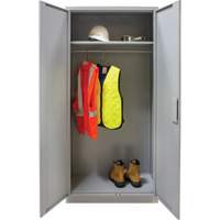 Armoire garde-robe, Acier, 36" la x 18" p x 72" h, Gris Les Distributions ICE