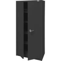 Armoire d'entreposage, Acier, 4 Tablettes, 66" h x 30" la x 15" P, Noir Les Distributions ICE