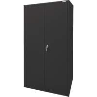 Armoire d'entreposage, Acier, 4 Tablettes, 78" h x 36" la x 24" P, Noir Les Distributions ICE
