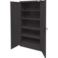 Armoire d'entreposage, Acier, 4 Tablettes, 78" h x 36" la x 24" P, Noir Les Distributions ICE