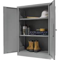 Armoire de rangement &agrave; hauteur de comptoir, Acier, 2 Tablettes, 42" h x 30" la x 15" P, Gris Les Distributions ICE