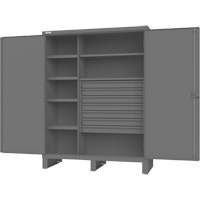 Armoire &agrave; portes encastr&eacute;es standards, Acier, 60" la x 24" p x 78" h, Gris Les Distributions ICE