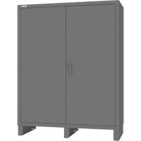 Armoire avec barre de suspension et portes encastr&eacute;es standards, Acier, 78" h x 60" la x 24" P, Gris Les Distributions ICE