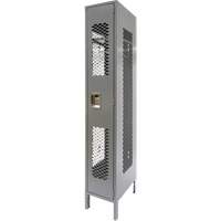 Casiers ventil&eacute;s, 12" x 18" x 78", Acier, Gris, D&eacute;mont&eacute;, Perfor&eacute; Les Distributions ICE