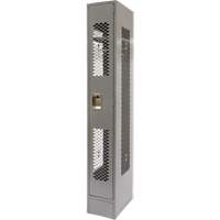 Vented Lockers, 12" x 18" x 78", Steel, Grey, Knocked Down, Perforated Les Distributions ICE